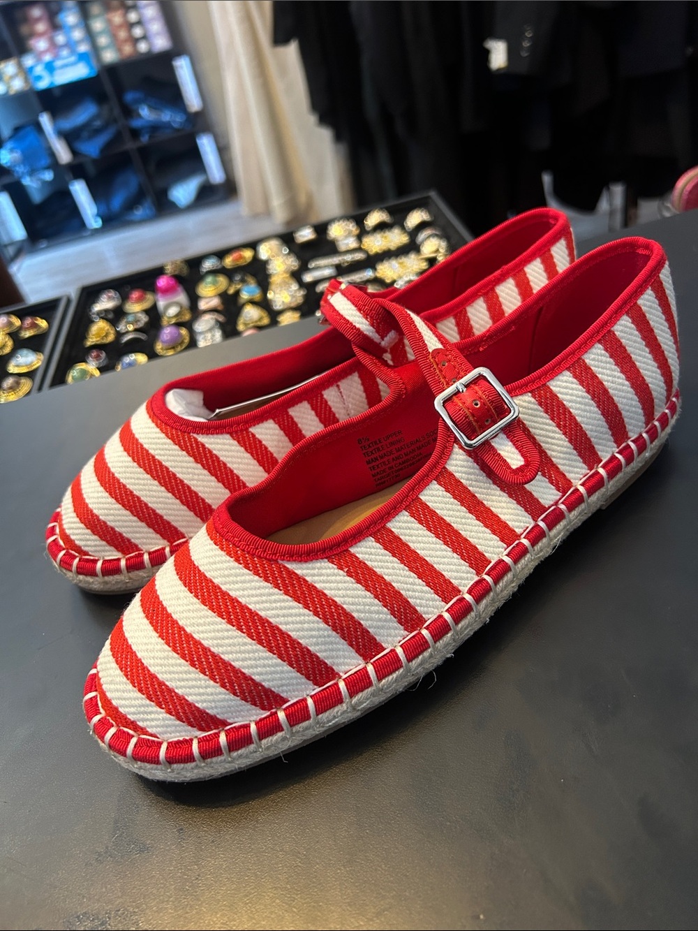 Target Red and White Striped Mary Jane Shoes - Picture 4 of 6
